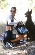 KENDALL JENNER Out Hiking with Her Dog in Los Angeles 08/30/2019