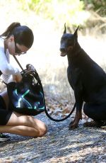 KENDALL JENNER Out Hiking with Her Dog in Los Angeles 08/30/2019