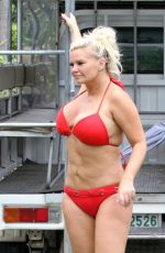 KERRY KATON in a Red Bikini at a Beach in Koh Samui 08/25/2019