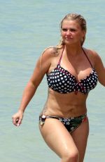 KERRY KATONA in a Polka Dot Bikini at a Beach in Thailand 08/28/2019