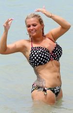 KERRY KATONA in a Polka Dot Bikini at a Beach in Thailand 08/28/2019