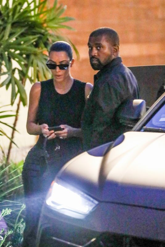 KIM KARDASHIAN and Kanye West at Cafe Habana in Malibu 08/31/2019