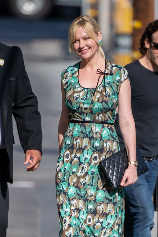 KIRSTEN DUNST Arrives at Jimmy Kimmel Live! in Hollywood 09/05/2019