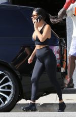 KOURTNEY KARDASHIAN in Tights Leaves Boxing Class in Los Angeles 09/18/2019