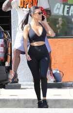 KOURTNEY KARDASHIAN in Tights Leaves Boxing Class in Los Angeles 09/18/2019