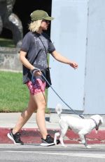 KRISTEN BELL Out with her Dog at Griffith Park in Los Angeles 09/16/2019