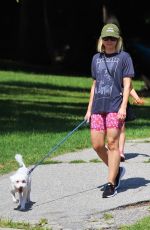 KRISTEN BELL Out with her Dog at Griffith Park in Los Angeles 09/16/2019