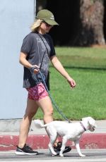 KRISTEN BELL Out with her Dog at Griffith Park in Los Angeles 09/16/2019