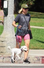 KRISTEN BELL Out with her Dog at Griffith Park in Los Angeles 09/16/2019