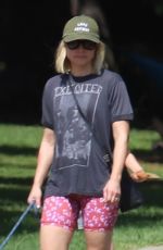 KRISTEN BELL Out with her Dog at Griffith Park in Los Angeles 09/16/2019