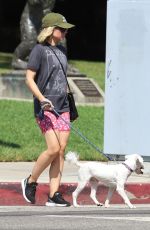 KRISTEN BELL Out with Her Dog in Los Angeles 09/18/2019