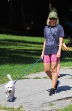 KRISTEN BELL Out with Her Dog in Los Angeles 09/18/2019