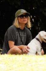 KRISTEN BELL Out with Her Dog in Los Angeles 09/18/2019
