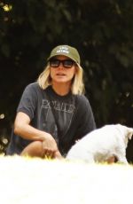 KRISTEN BELL Out with Her Dog in Los Angeles 09/18/2019