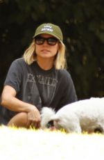 KRISTEN BELL Out with Her Dog in Los Angeles 09/18/2019