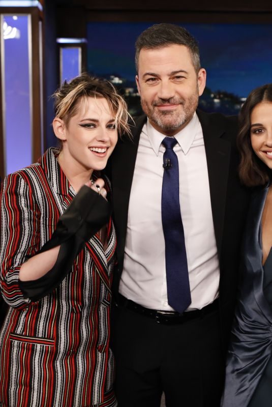KRISTEN STEWART, NAOMI SCOTT, ELIZABETH BANKS and ELLA BALINSKA Promotes Charlies Angels at Jimmy Kimmel Live 09/23/22019