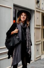 LEA FRANCOIS Arrives at Christophe Guillarme Show at Paris Fashion Week 09/25/2019