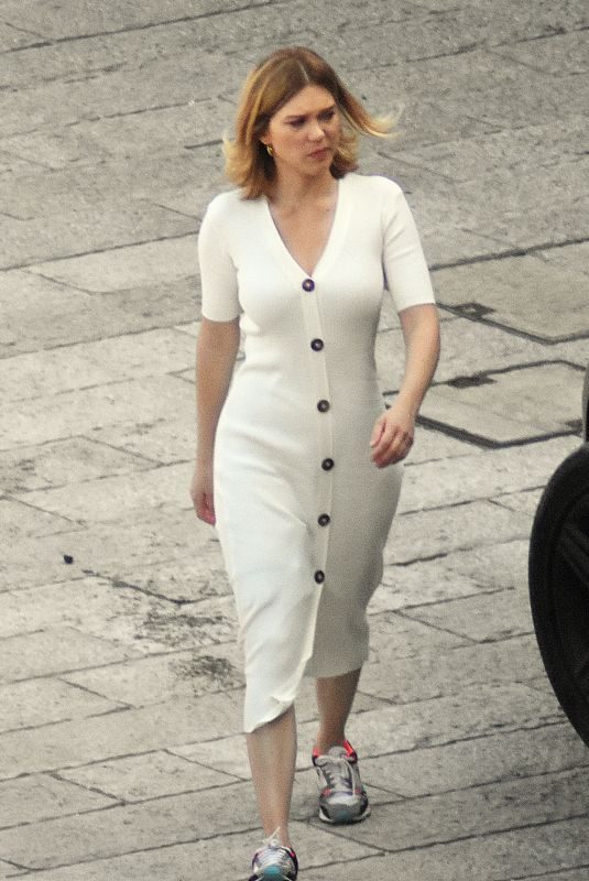 LEA SEYDOUX on the Set of No Time to Die, New James Bond Movie in Matera 09/15/2019