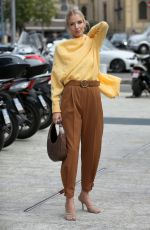 LEONIE HANNE Arrives at Sportsmax Show at Milan Fashion Week 09/20/2019