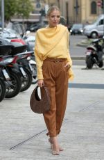 LEONIE HANNE Arrives at Sportsmax Show at Milan Fashion Week 09/20/2019
