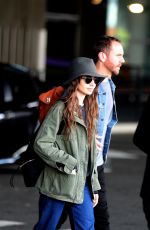 LILY COLLINS and Charlie McDowell Arrives in New York 09/08/2019