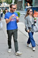 LILY COLLINS and Charlie McDowell Out in New York 09/07/2019