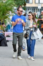 LILY COLLINS and Charlie McDowell Out in New York 09/07/2019