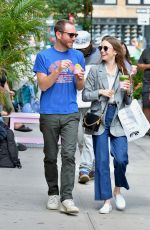LILY COLLINS and Charlie McDowell Out in New York 09/07/2019