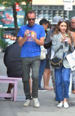 LILY COLLINS and Charlie McDowell Out in New York 09/07/2019