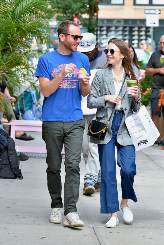 LILY COLLINS at Cha Cha Matcha in New York 09/07/2019