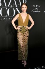 LILY COLLINS at Harper