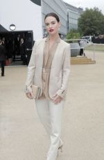LILY JAMES Arrives at Burberry Fashion Show at LFW in London 09/16/2019