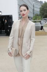 LILY JAMES Arrives at Burberry Fashion Show at LFW in London 09/16/2019