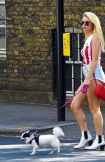 LOTTIE MOSS in Denim Shorts Out in London 07/17/2019