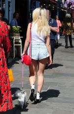 LOTTIE MOSS in Denim Shorts Out in London 07/17/2019