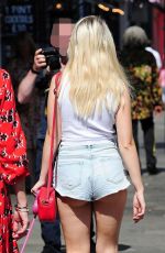 LOTTIE MOSS in Denim Shorts Out in London 07/17/2019