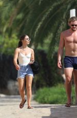 LOUISE THOMPSON Out on Vacation in Ibiza 09/18/2019