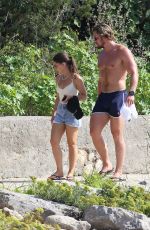 LOUISE THOMPSON Out on Vacation in Ibiza 09/18/2019