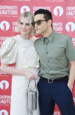 LUCY BOYNTON and Rami Malek at Miumiu Photocall at 2019 Venice Film Festival 09/01/2019