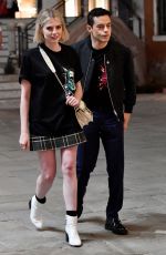LUCY BOYNTON and Rami Malek Out and About in Venice 09/03/2019