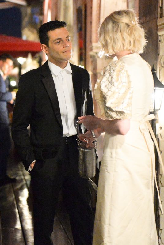 LUCY BOYNTON and Rami Malek Out for Dinner in Venice 09/01/2019