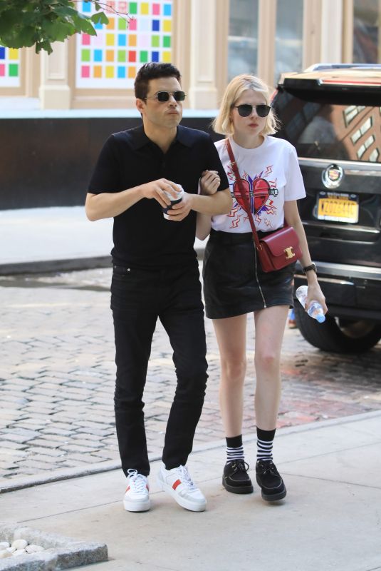 LUCY BOYNTON and Rami Malek Out in New York 09/26/2019