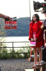 LUCY HALE and Zane Holtz on the Set of Katy Keene in New York 09/16/2019
