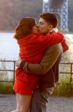 LUCY HALE and Zane Holtz on the Set of Katy Keene in New York 09/16/2019