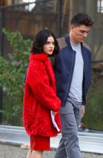 LUCY HALE and Zane Holtz on the Set of Katy Keene in New York 09/19/2019