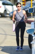 LUCY HALE Heading to a Gym in Studio City 09/04/2019