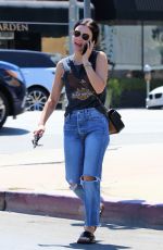 LUCY HALE in Ripped Jeans Out in Los Angeles 08/31/2019