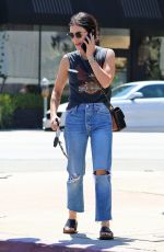 LUCY HALE in Ripped Jeans Out in Los Angeles 08/31/2019
