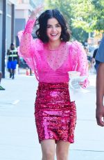 LUCY HALE on the Set of Katy Keene in New York 09/23/2019