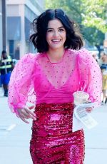 LUCY HALE on the Set of Katy Keene in New York 09/23/2019